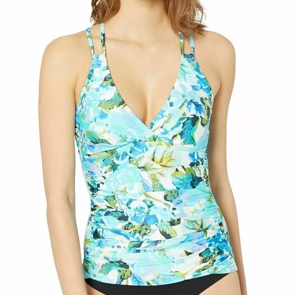 NWT La Blanca Underwire Cross Back Tankini Top 4